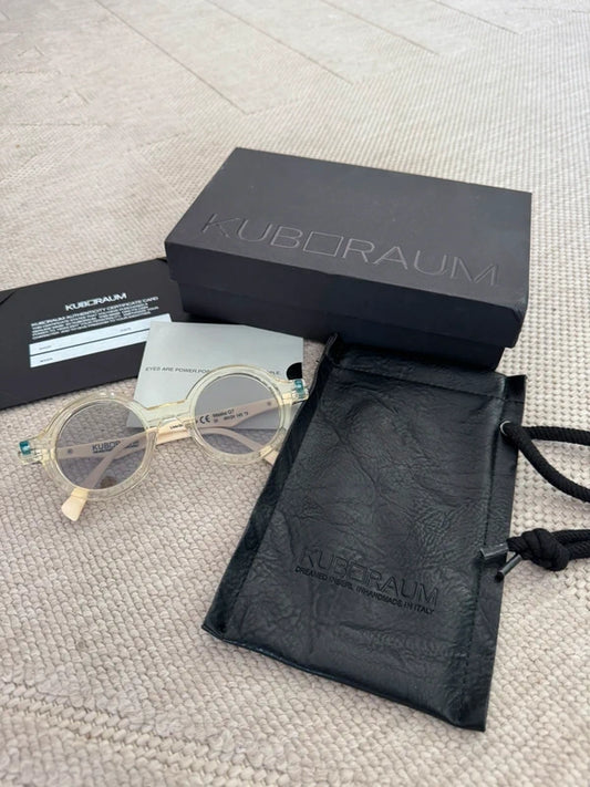 Lunettes de soleil Kuboraum Maske Q7 GI Crème – Comme neuves
