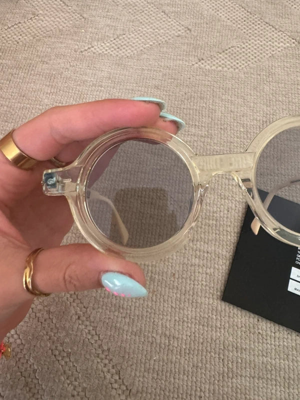 Lunettes de soleil Kuboraum Maske Q7 GI Crème – Comme neuves