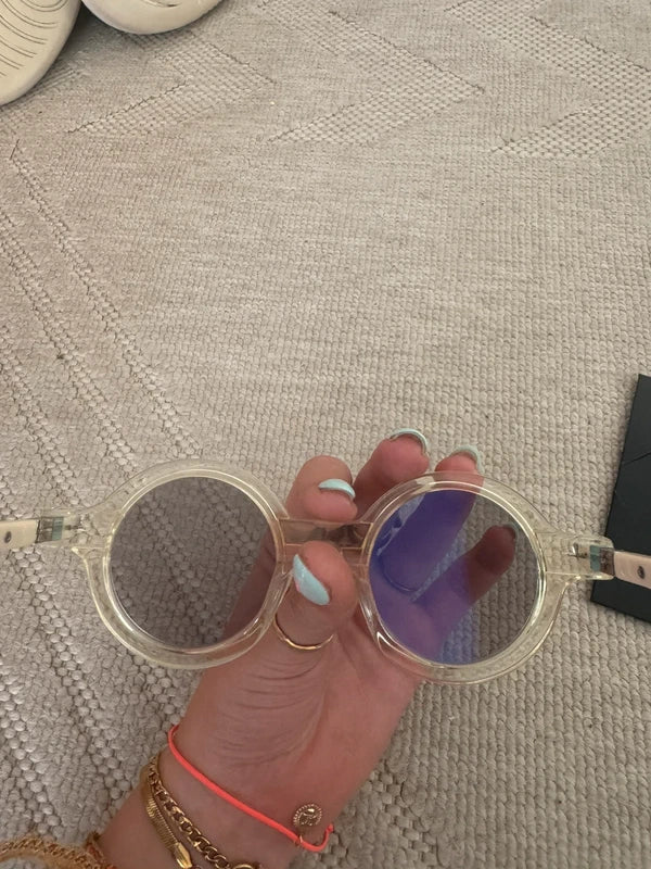 Lunettes de soleil Kuboraum Maske Q7 GI Crème – Comme neuves