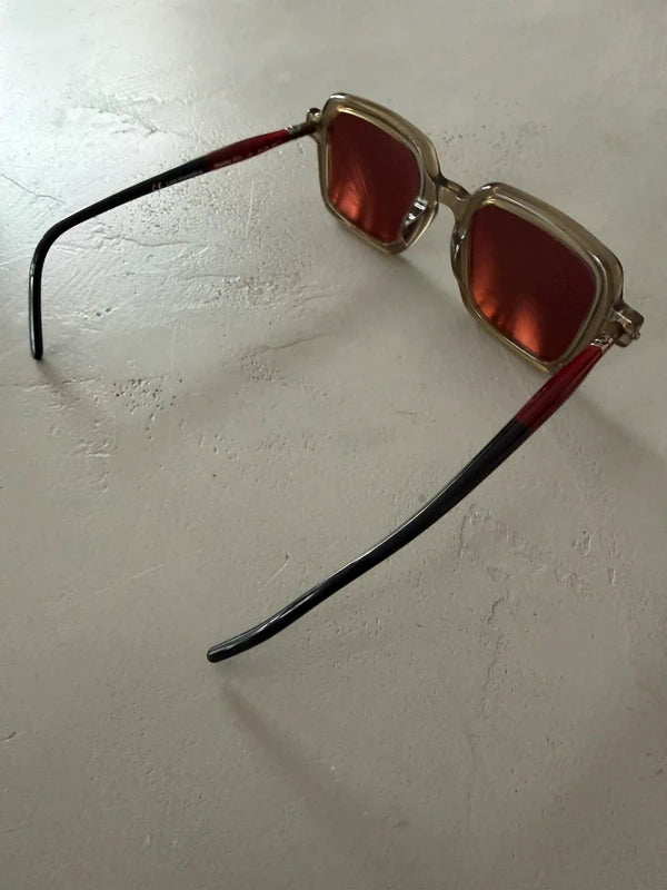Kuboraum Maske P21 OL Olive – Lunettes Soleil Miroir Jaune