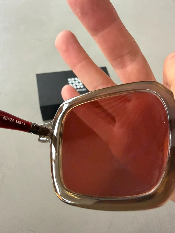 Kuboraum Maske P21 OL Olive – Lunettes Soleil Miroir Jaune