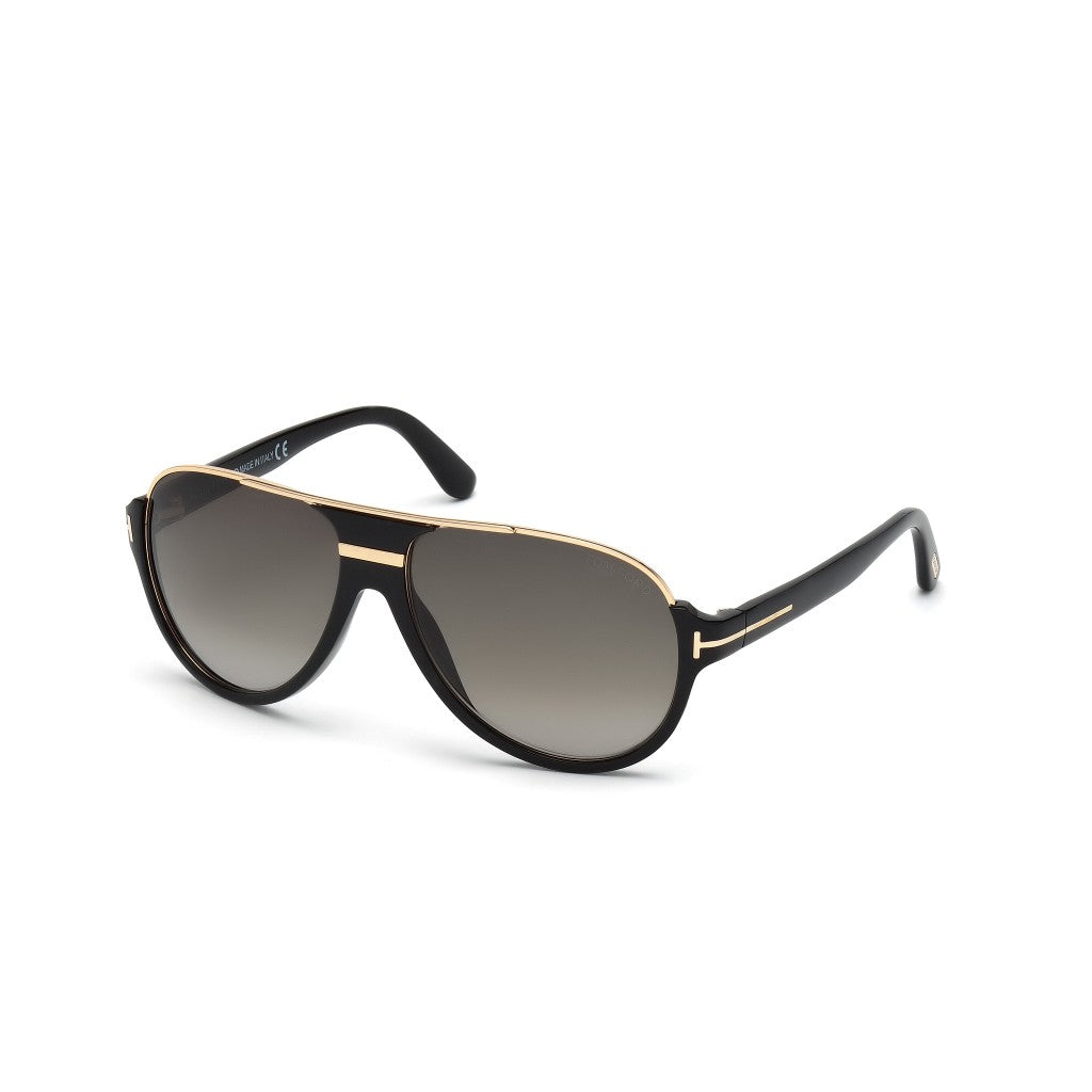 Tom Ford FT 0334 Dimitry 01P Noir Brillant | Lunettes De Soleil style aviateur Unisexe | Vitamines D