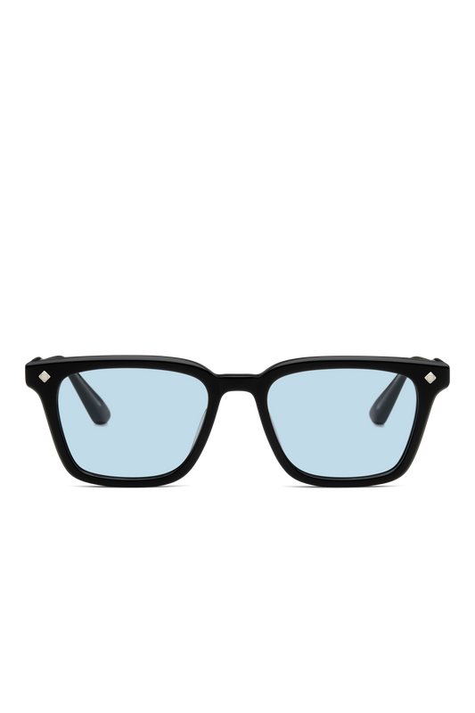 Lunetterie Générale Architect Black & Palladium Solid Blue