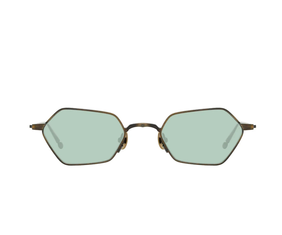 Matsuda M3138 Antique Gold Café Green – vue de face