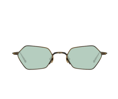 Matsuda M3138 Antique Gold Café Green – vue de face
