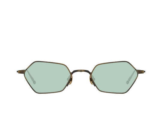 Matsuda M3138 Antique Gold Café Green – vue de face