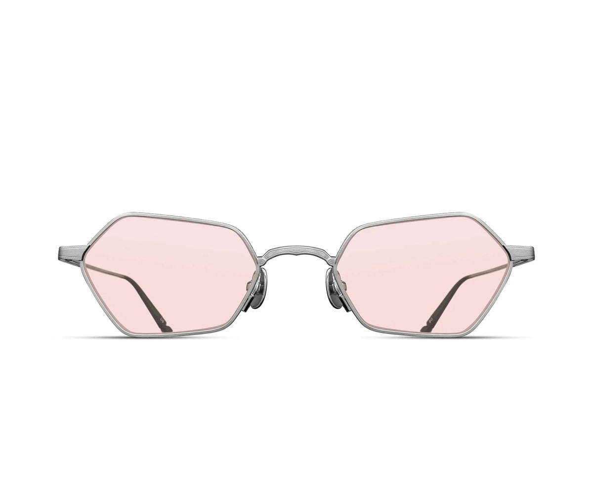Matsuda M3138 Brushed Silver Café Pink – vue de face