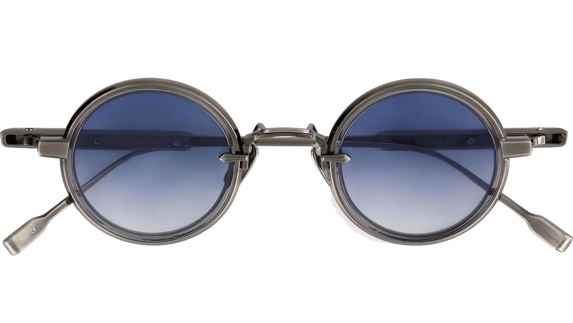 SATO Rotanev-T AS-1 antique silver titanium with gradient blue lenses